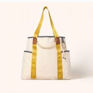 Woolrich x Target Large Canvas Tote Back In Cream/Yellow